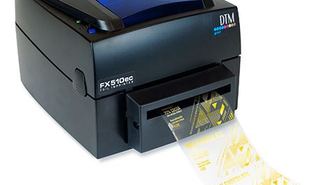 Foil imprinter highlights labels for DTM