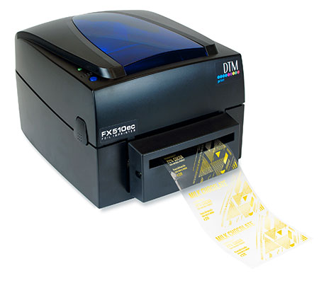 Foil imprinter highlights labels for DTM