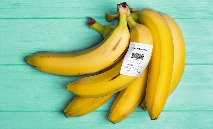 Avery Dennison rDT label on bananas