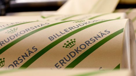 BillerudKorsnas logo on roll