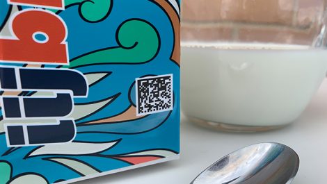 Milk carton QR code