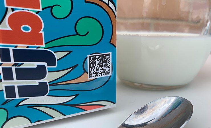 Milk carton QR code