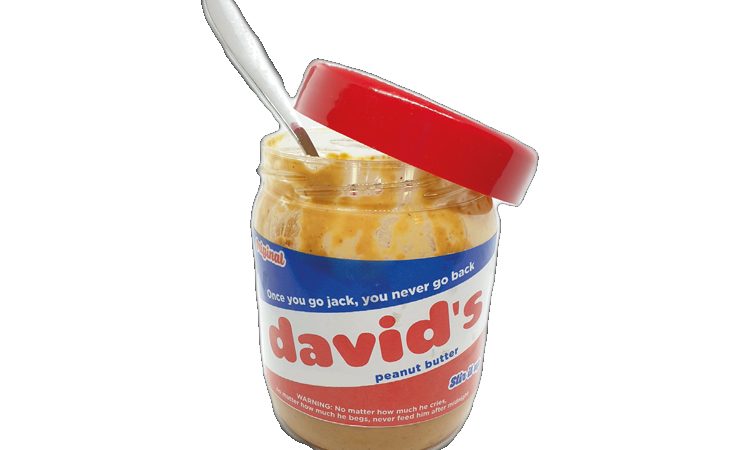 Jackpot Peanut Butter personalised label