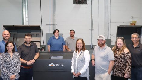 Enterprise team with Mouvent inkjet press