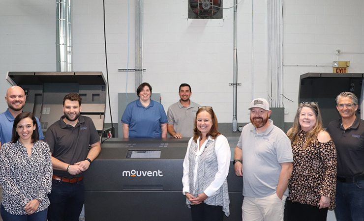 Enterprise team with Mouvent inkjet press