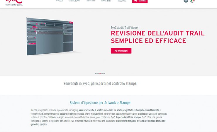 EyeC Italian-language website homepage