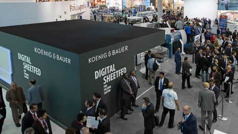 The Koenig & Bauer stand at drupa 2016