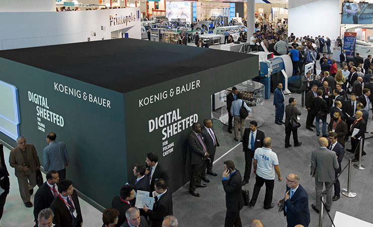 The Koenig & Bauer stand at drupa 2016