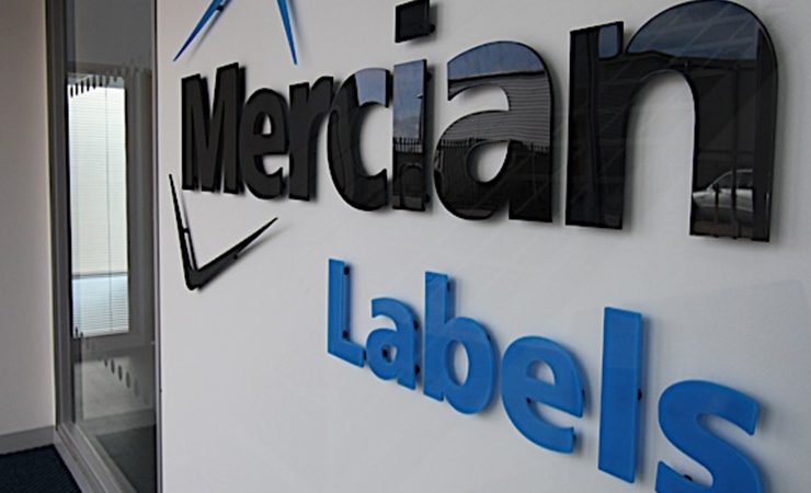 Mercian Labels wall logo