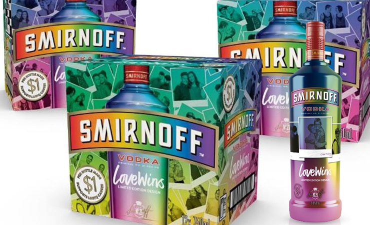 Smirnoff digital print corrugated packaging