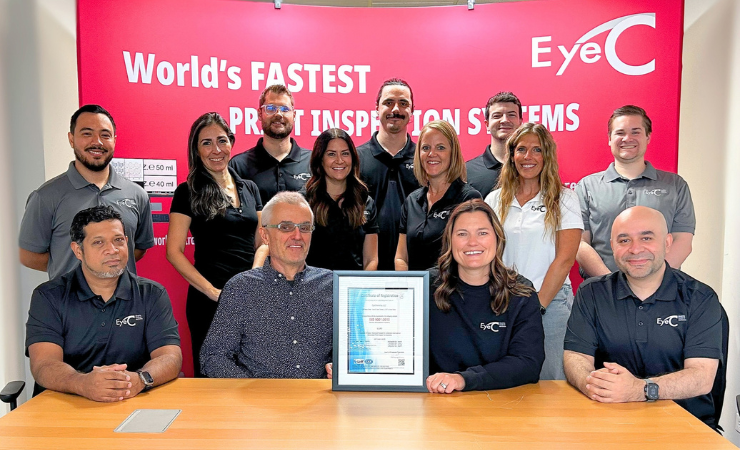 The EyeC team with their ISO certification