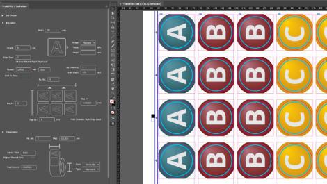 ProWORX Label Suite is equipped with an intuitive panel space to design, calculate, and record step and repeat data