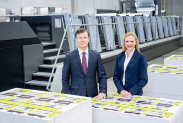 Heidelberg CEO Dr Ludwin Monz (left) and company CFO Tania von der Goltz (right)