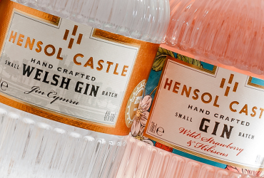 Hensol Castle Distillery gin labels