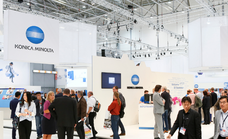 Konica Minolta stand at drupa 2016