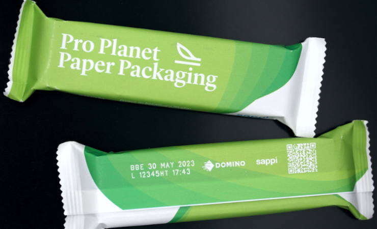 Domino and Sappi launch sustainable laser coding of barrier papers