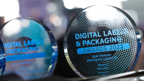Digital Labels & Packaging Awards 2022 trophies