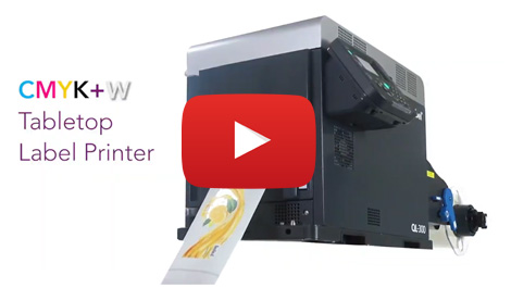 QL-300: World's First CMYK + White Tabletop Label Printer