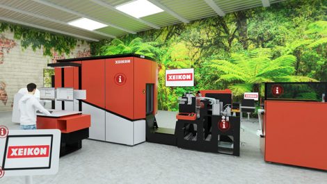 Xeikon walldeco demo at Printing Expo