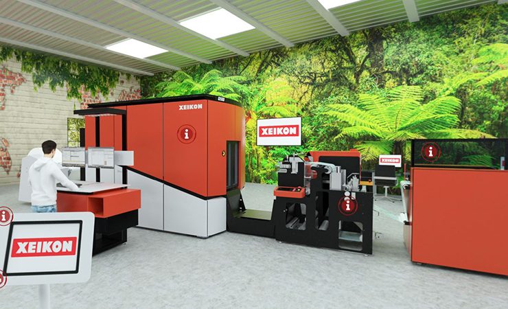 Xeikon walldeco demo at Printing Expo