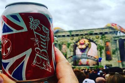 Customised cans fly the flag at music festival